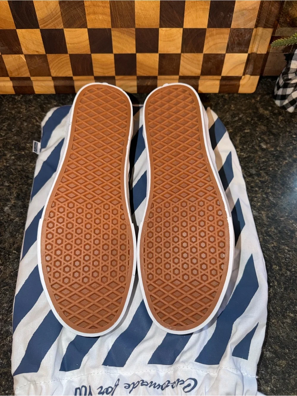 Vans Men’s 10.5 WIDE Checkerboard Slip-On Shoes